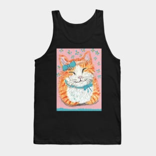 cute  cat acrylic painting Tank Top